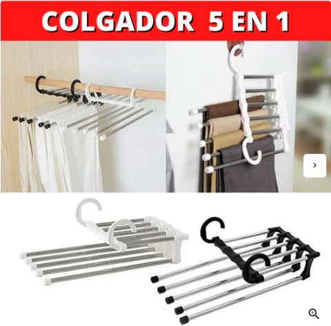 Image of Set de 2 Colgadores para Pantalones 5 en 1