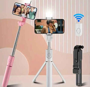 Palo Selfie Tripode Con Bluetooh y Luz Led