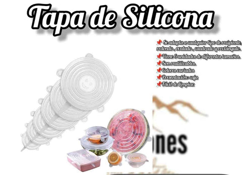Image of 6 Tapas de Silicona Multiuso