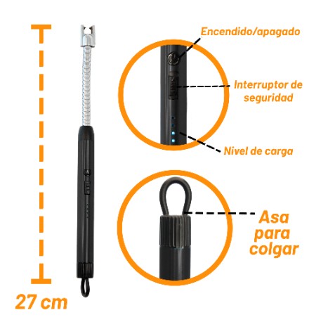 Image of Encendedor Eléctrico Multifuncional Recargable